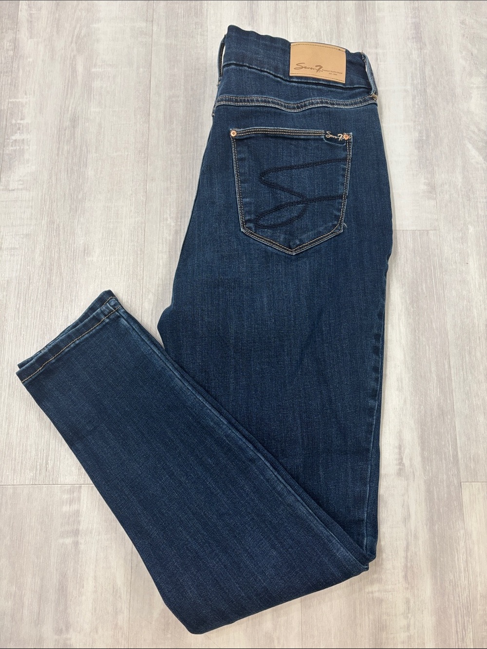 Seven7 Tummyless High Rise Skinny Women’s Indigo Jeans Size 10